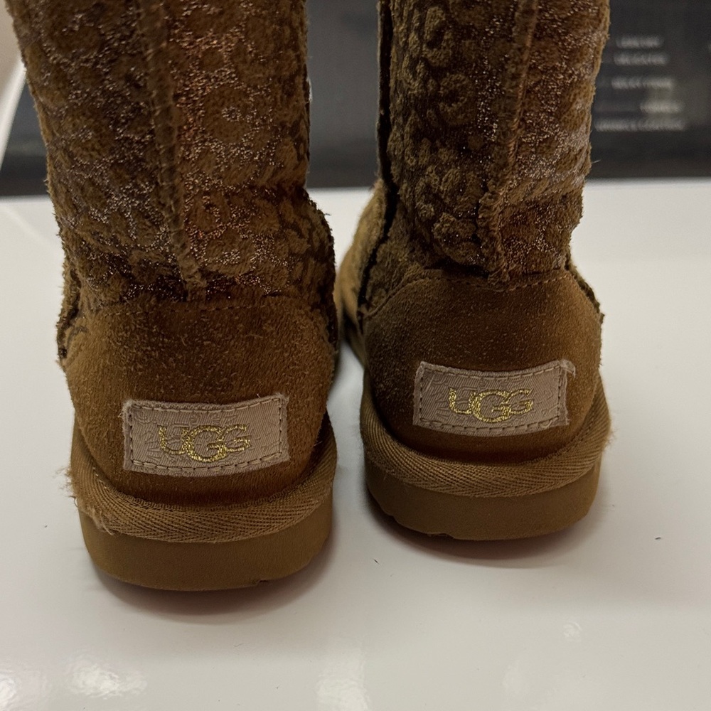 UGG Tan Glitter Boots